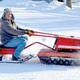 Look at that guy! Doesn’t he look like he’s having fun? Clearly, this weird snow thingy is a blast.